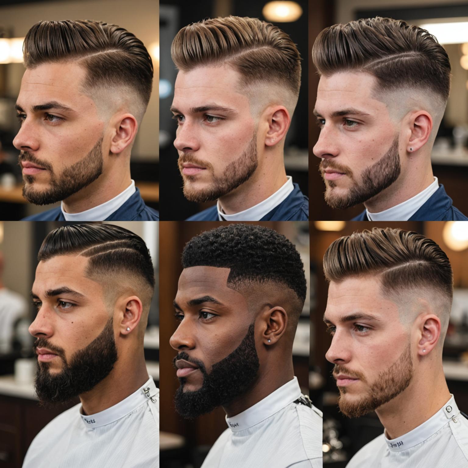Side profile showcasing a clean mid fade haircut