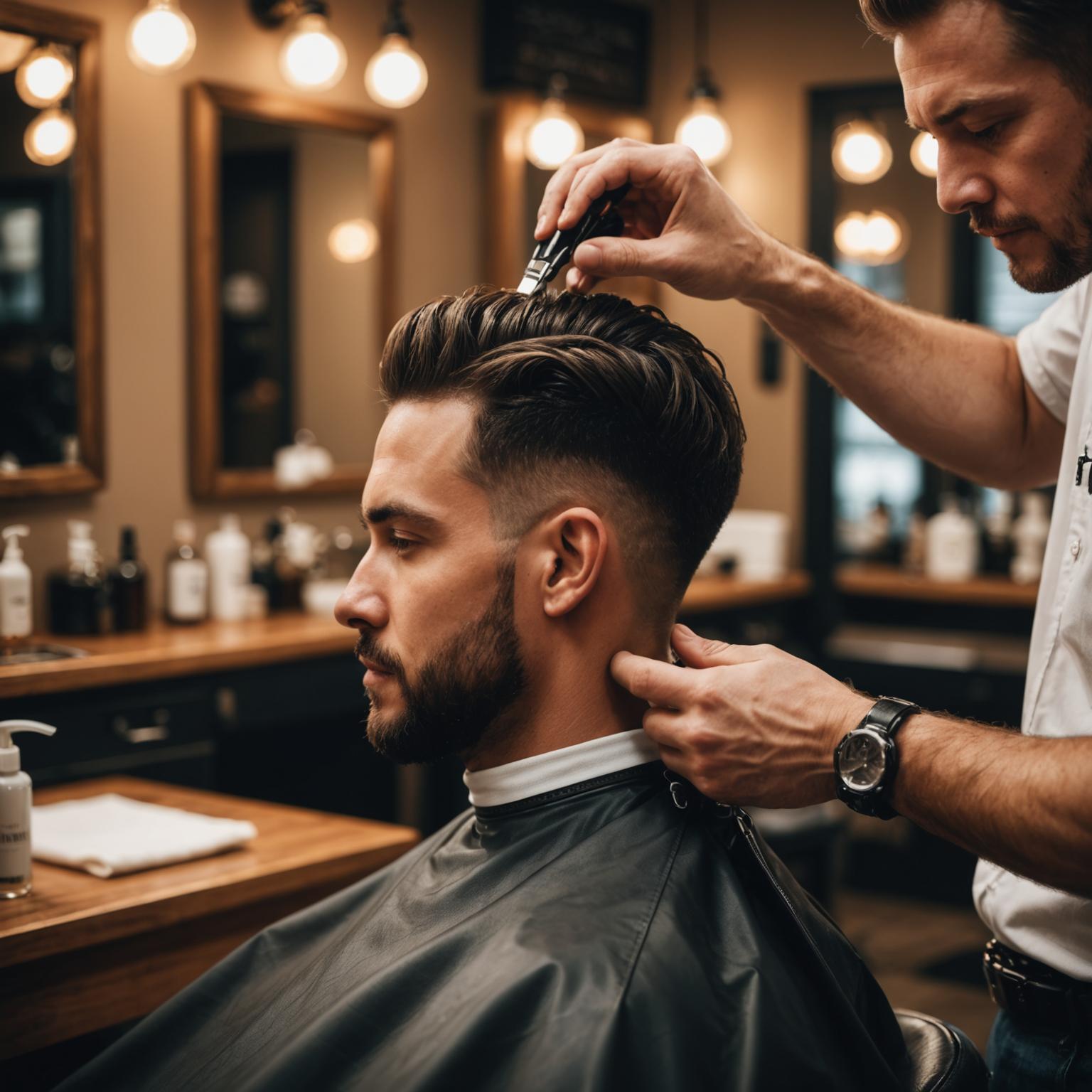 Scalp treatment being applied during a grooming session